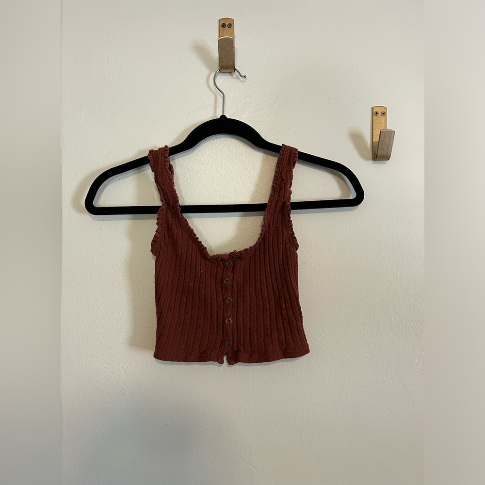 Urban Outfitters cropped tank top with buttons